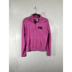 Pink by Victoria Secrets Pullover sweatshirt 1/4 Zip Long Sleeve Cotton Blend